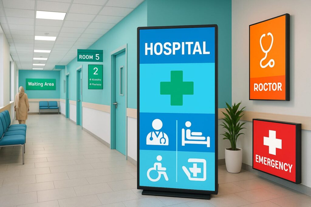Pakistani hospital with modern SMD digital signage displays