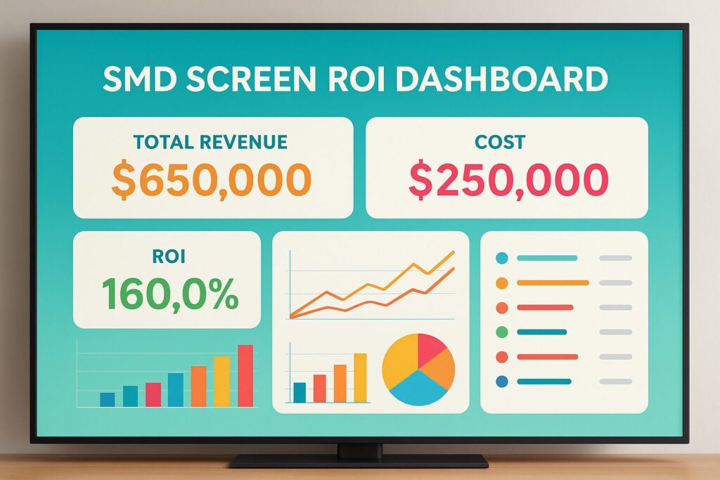 An SMD Screen is showing ROI Dashboard